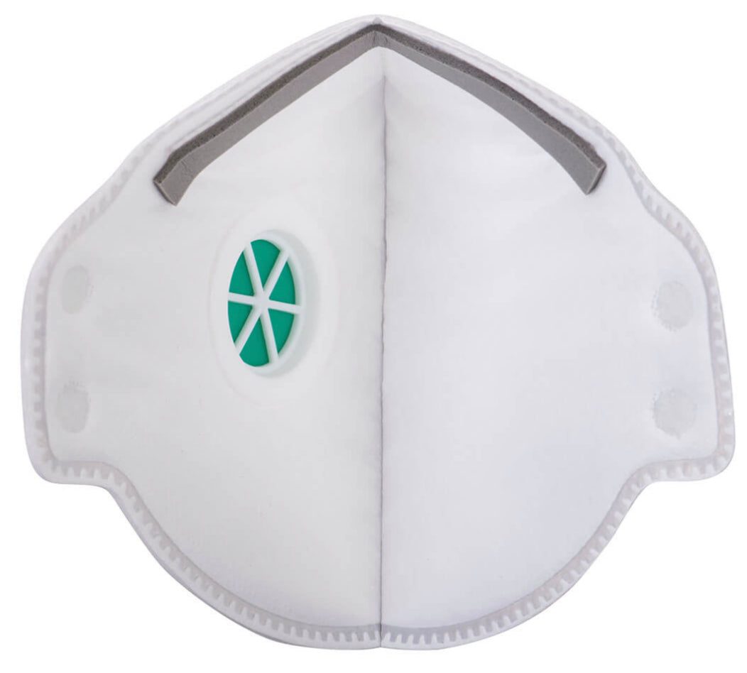 P351 - FFP3 Valved Dolomite Fold Flat Respirator  White 20